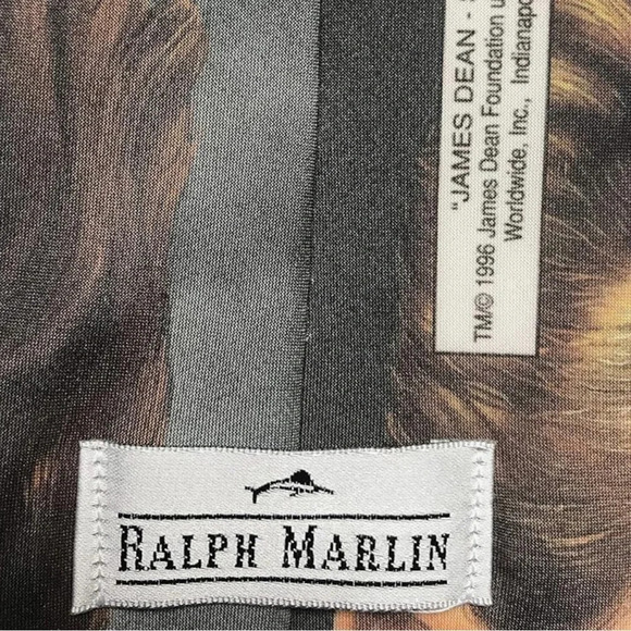 Ralph Marlin Mens James Dean Movie Actor Necktie - Black - One Size Neck Tie - Picture 2 of 3